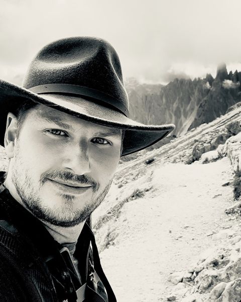 Ryan Gillum, MD, on a mountain trail